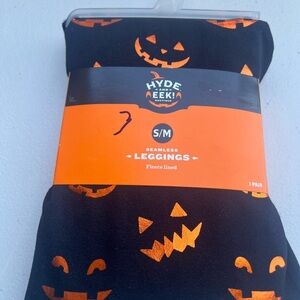 Hyde & EEK! Black and Orange Halloween Leggings NEW Women’s S/M